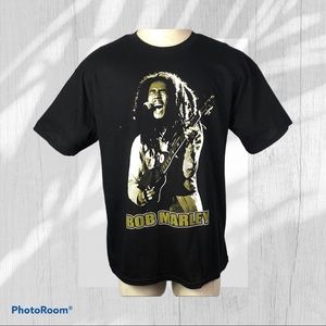 Bob Marley Black Graphic T-Shirt XL